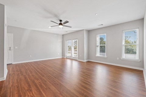 Spacious one bedroom living area